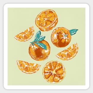 Watercolor Oranges Pastel Watercolor Sticker